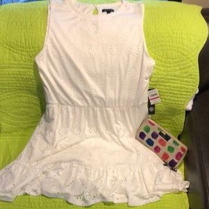 White eyelet summer dress